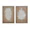 20&#x22; Brown Wood Contemporary Floral Wall Decor, 2ct.